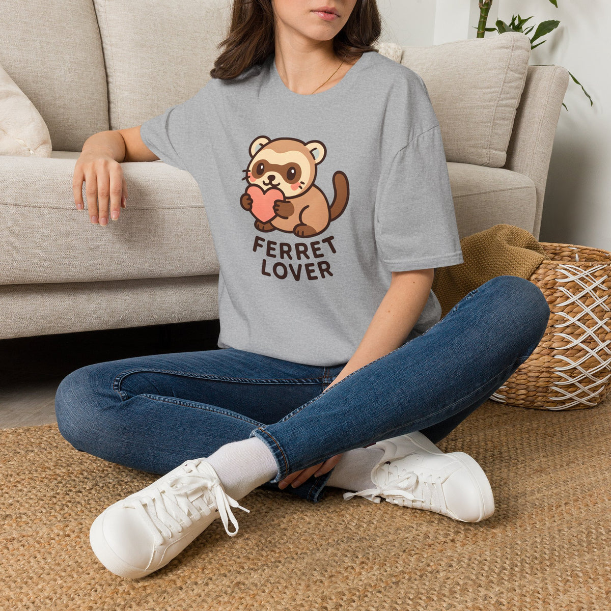 Ferret Lover Cute Kawaii –  Supersoft Unisex T-Shirt