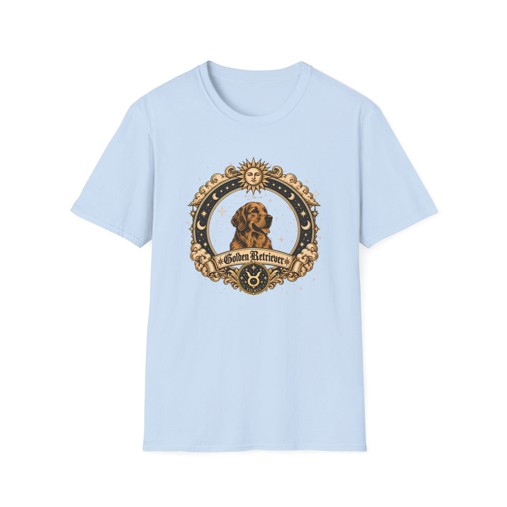 Zodiac Taurus Golden Retriever - Dog Horoscope Star Sign - Supersoft Unisex Funny T-shirt