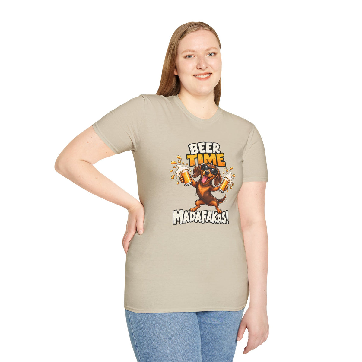 Beer Time, Madafakas! – Dachshund - Supersoft Unisex T-shirt