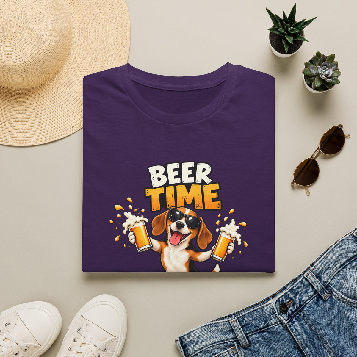 Beer Time, Madafakas! – Beagle - Supersoft Unisex T-shirt