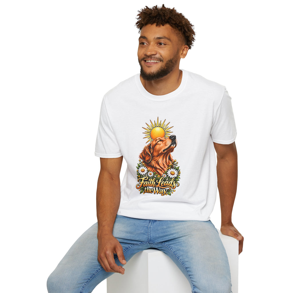 Faith Leads the Way - Golden Retriever - Supersoft Unisex T-shirt
