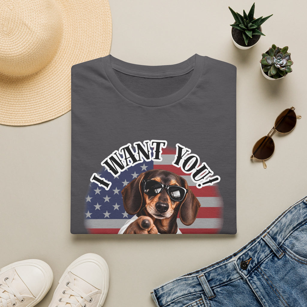 I WANT YOU!...To Rub My Belly! – Dachshund - Supersoft Unisex T-shirt