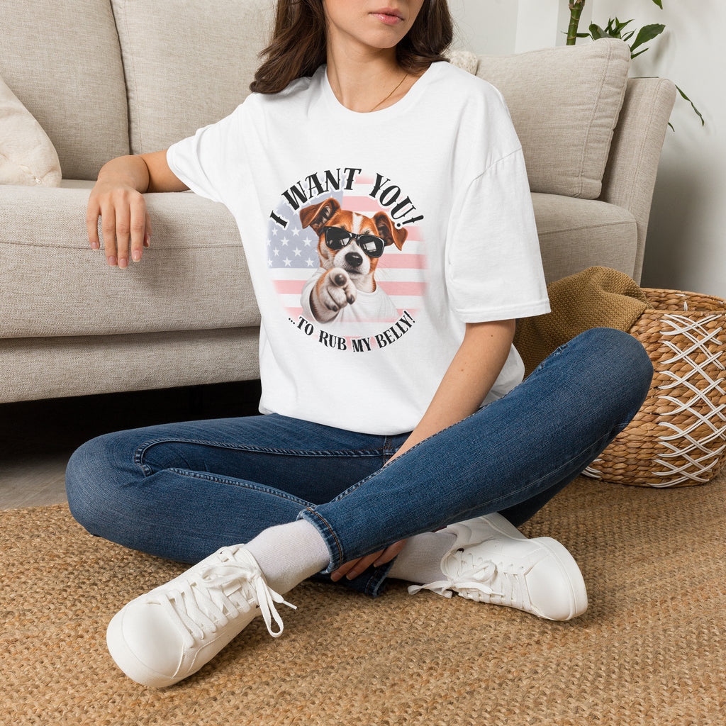 I WANT YOU!...To Rub My Belly! – Jack Russell - Supersoft Unisex T-shirt