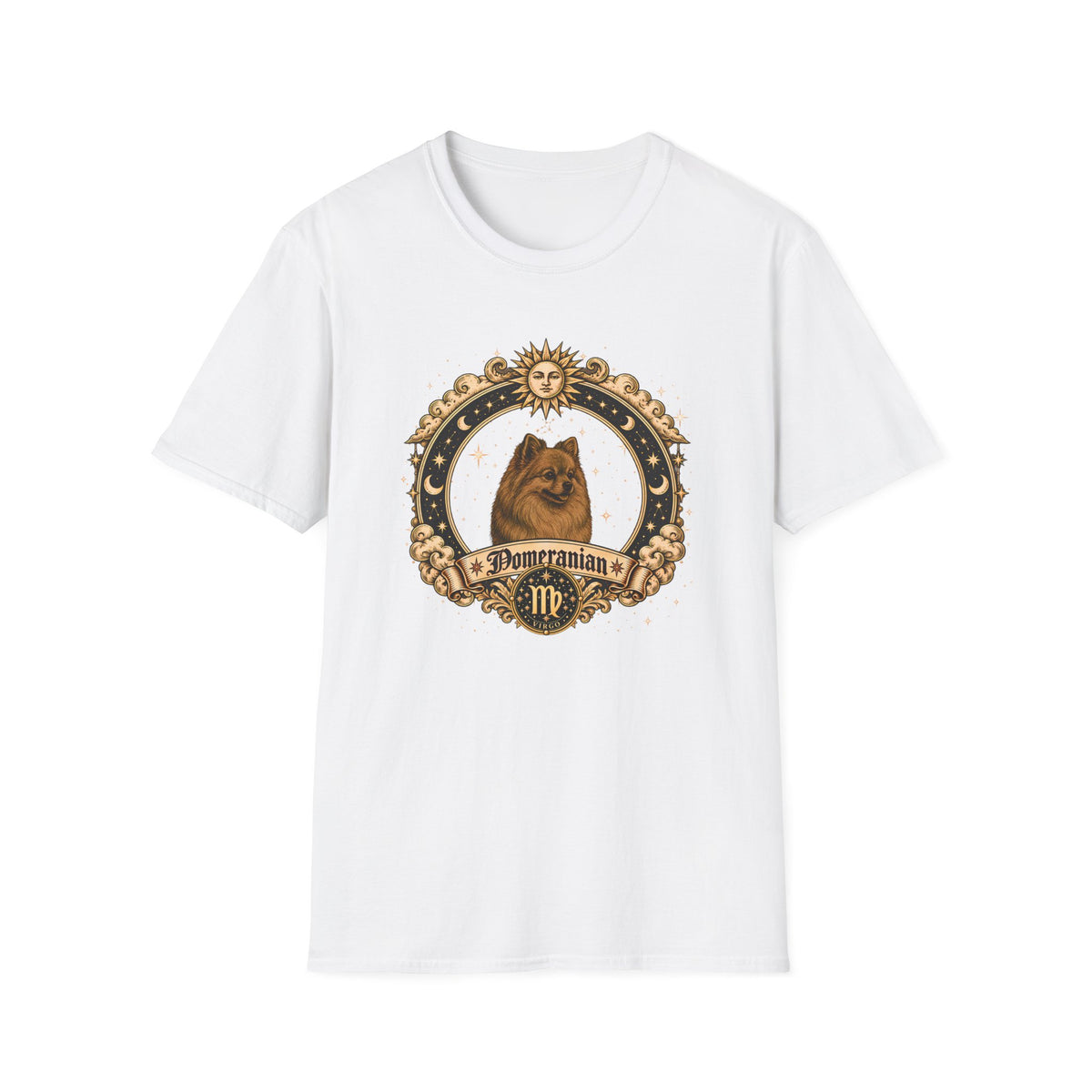 Zodiac Virgo Pomeranian - Dog Horoscope Star Sign - Supersoft Unisex Funny T-shirt