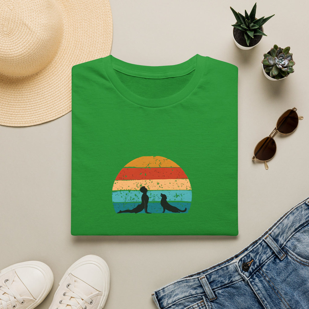Downward Dog...With My Dog –  Supersoft Unisex T-Shirt