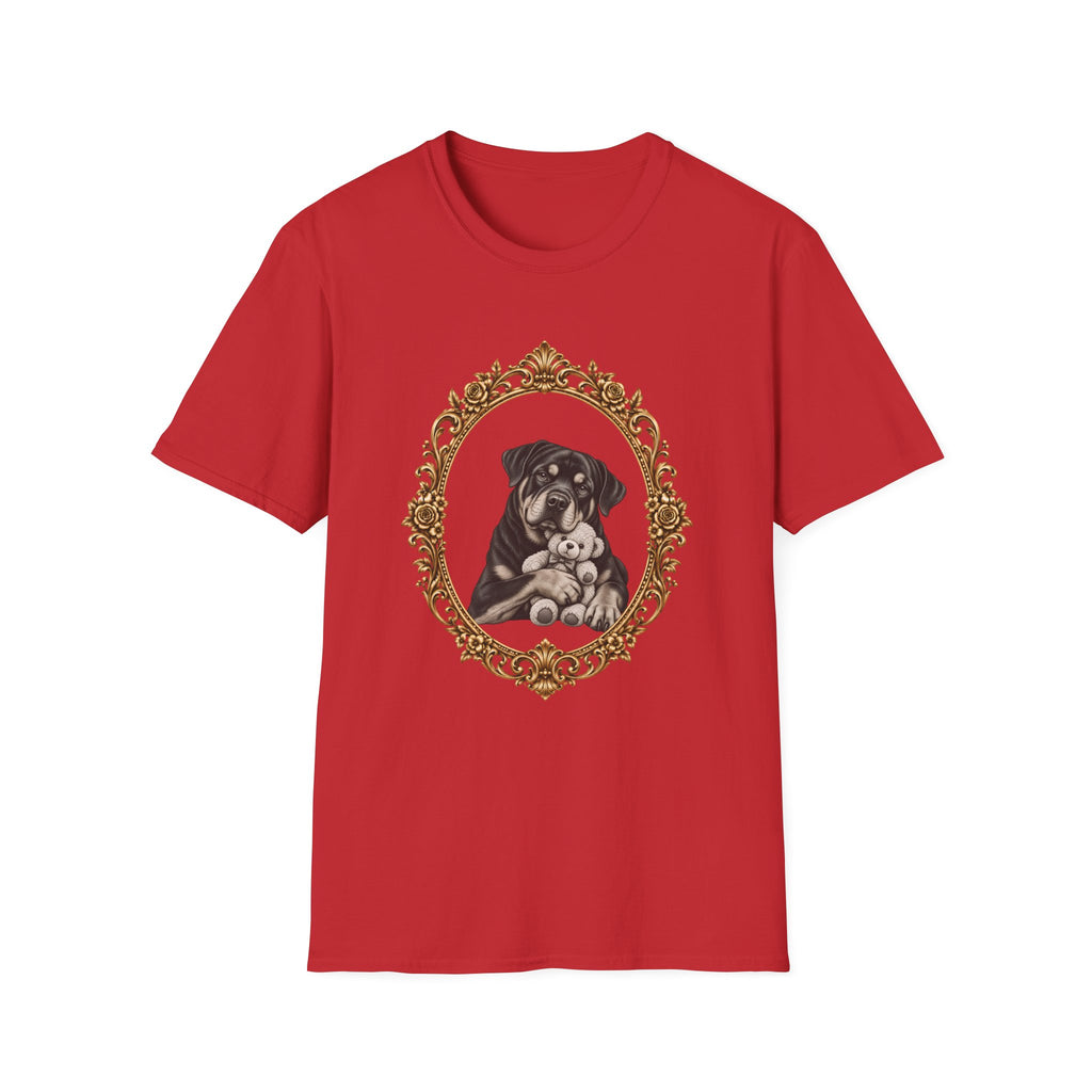 The Gentle Giant – Rottweiler & Teddy Bear - Supersoft Unisex T-shirt