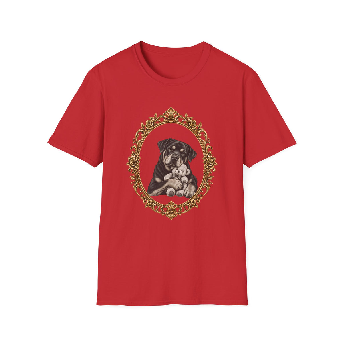 The Gentle Giant – Rottweiler & Teddy Bear - Supersoft Unisex T-shirt