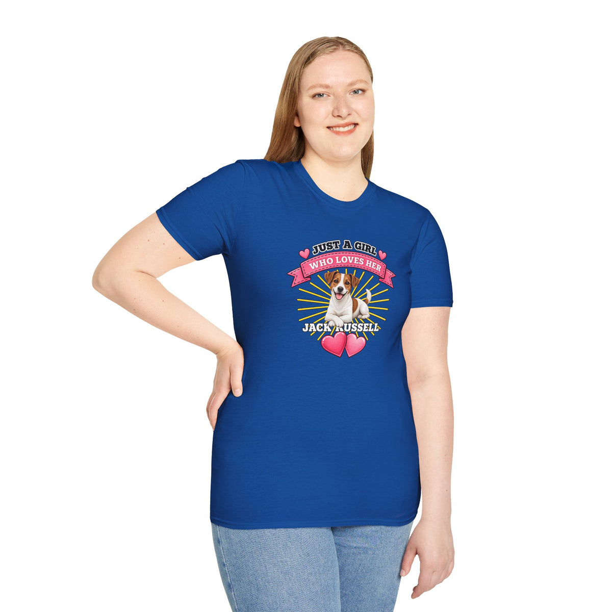 Just a Girl Who Loves Her Jack Russell –  Supersoft Unisex T-Shirt