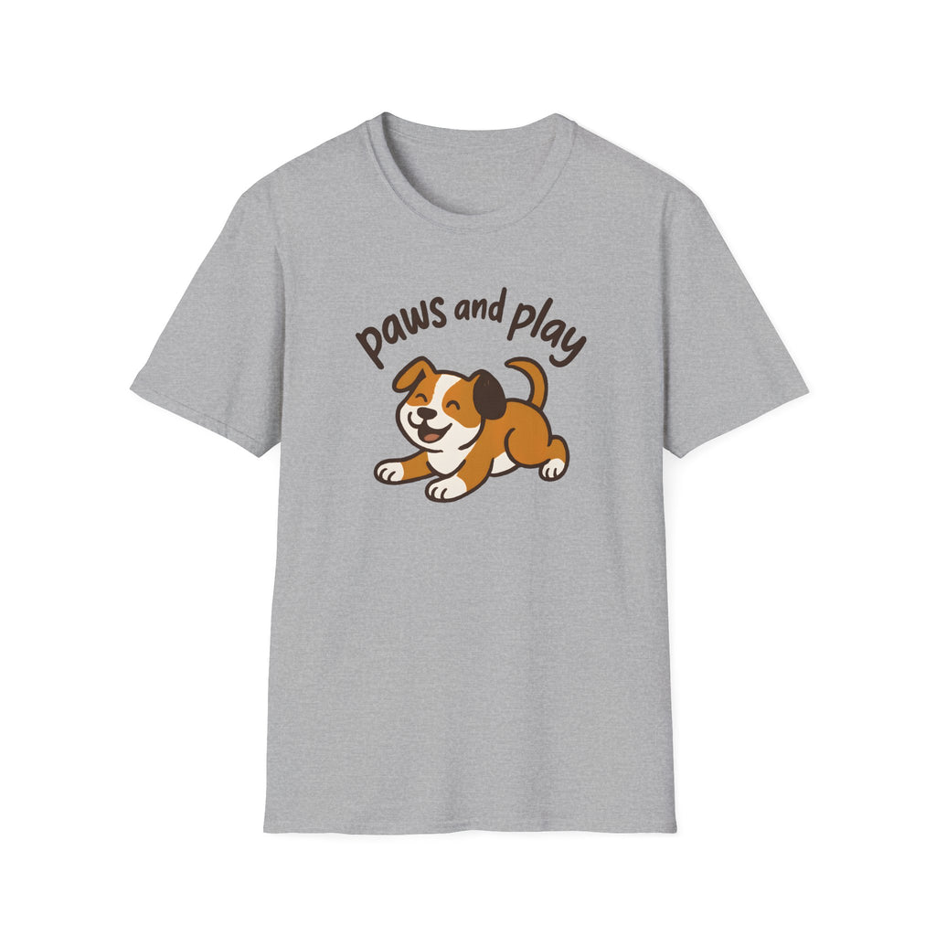 Paws and Play Cute Dog Kawaii –  Supersoft Unisex T-Shirt