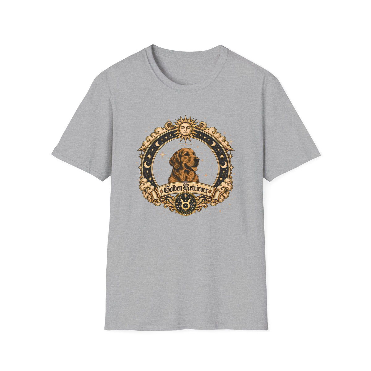 Zodiac Taurus Golden Retriever - Dog Horoscope Star Sign - Supersoft Unisex Funny T-shirt