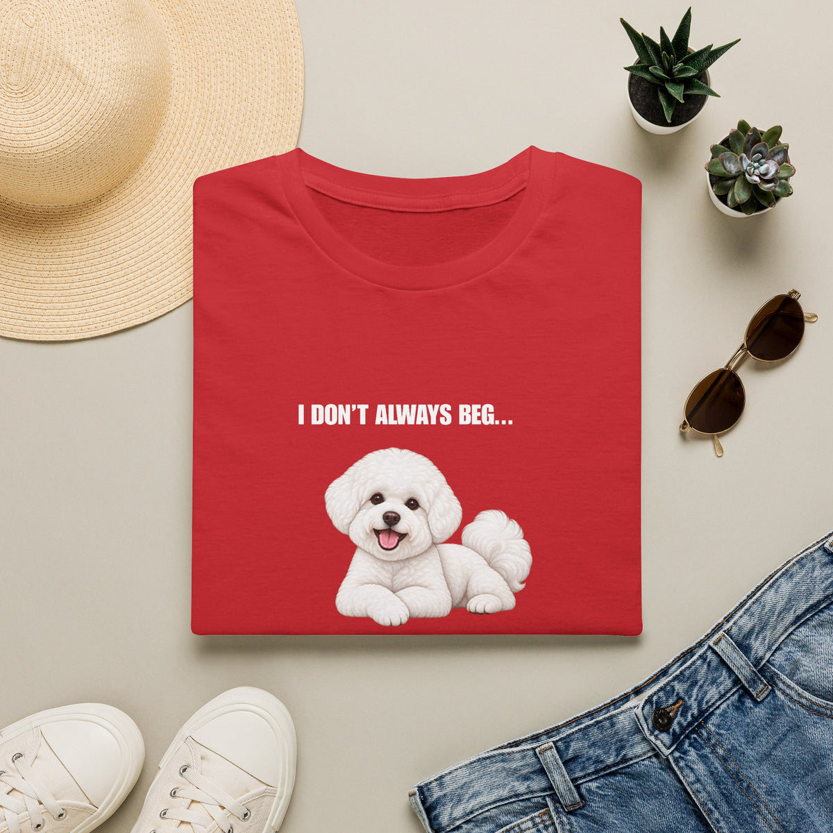 I Don’t Always Beg...But When I Do, I Use My Saddest Eyes - Bichon Frise Supersoft Unisex T-Shirt