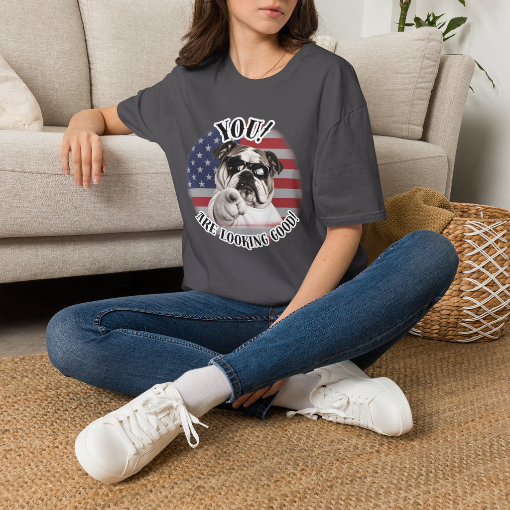 YOU!...Are Looking Good! – British Bulldog - Supersoft Unisex T-shirt