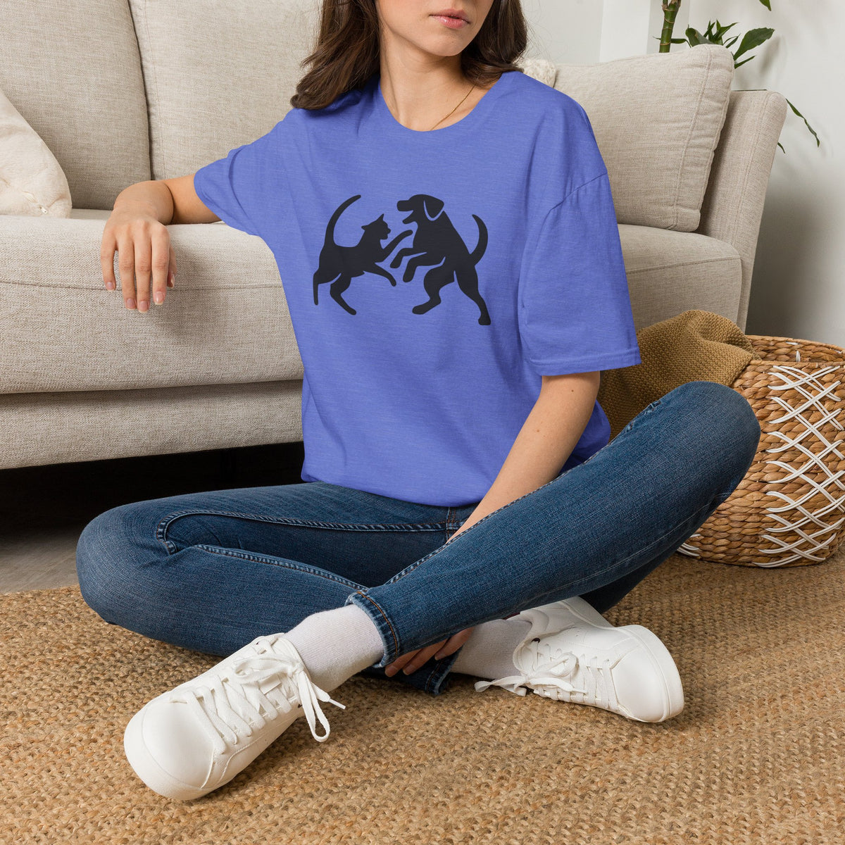 Cat and Dog  –  Supersoft Unisex T-Shirt