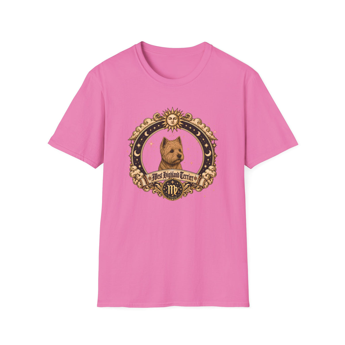 Zodiac Virgo West Highland Terrier - Dog Horoscope Star Sign - Supersoft Unisex Funny T-shirt