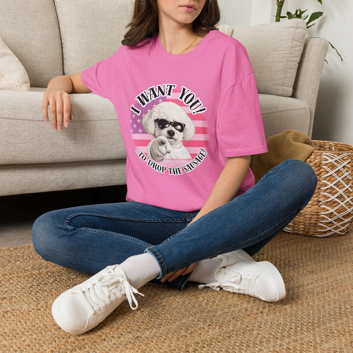 I WANT YOU!...To Drop The Sausage! – Bichon Frise - Supersoft Unisex T-shirt
