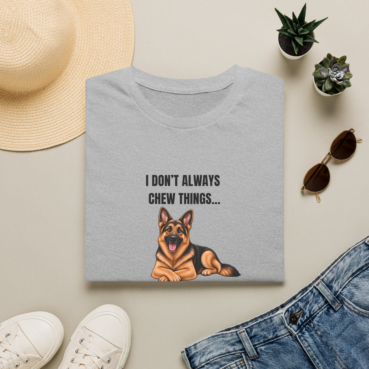 I Don’t Always Chew Things...But When I Do, They’re Expensive - German Shepherd Supersoft Unisex T-Shirt