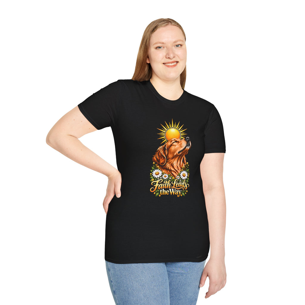 Faith Leads the Way - Golden Retriever - Supersoft Unisex T-shirt