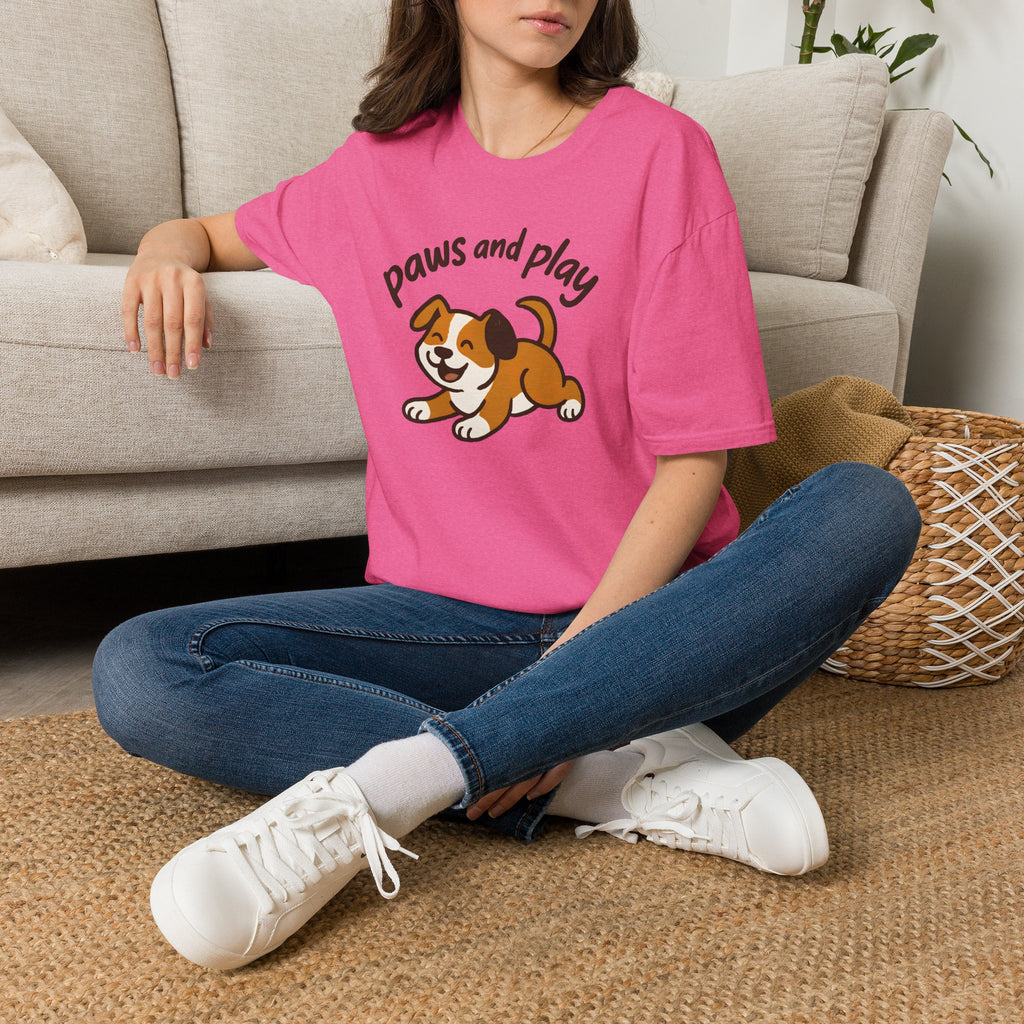 Paws and Play Cute Dog Kawaii –  Supersoft Unisex T-Shirt