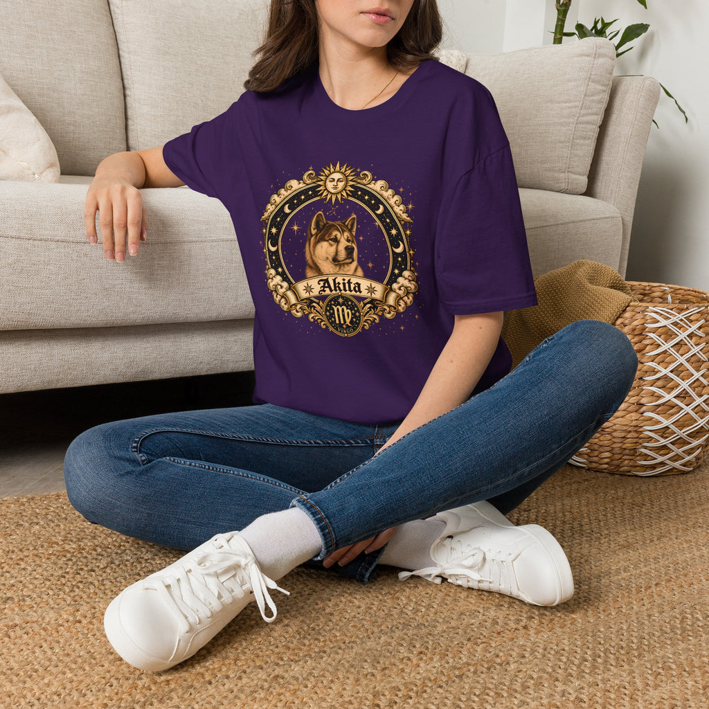 Zodiac Virgo Akita - Dog Horoscope Star Sign - Supersoft Unisex T-shirt
