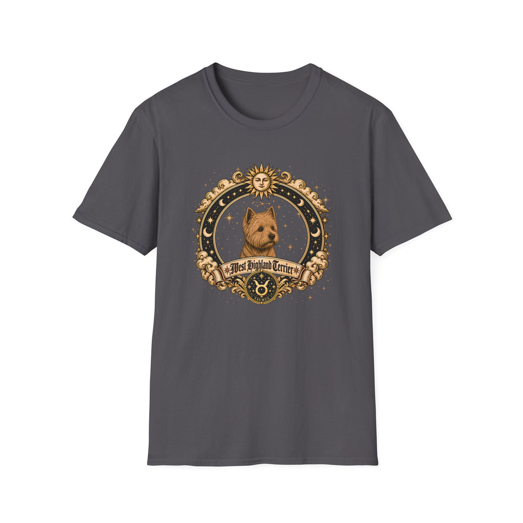 Zodiac Taurus West Highland Terrier - Dog Horoscope Star Sign - Supersoft Unisex Funny T-shirt