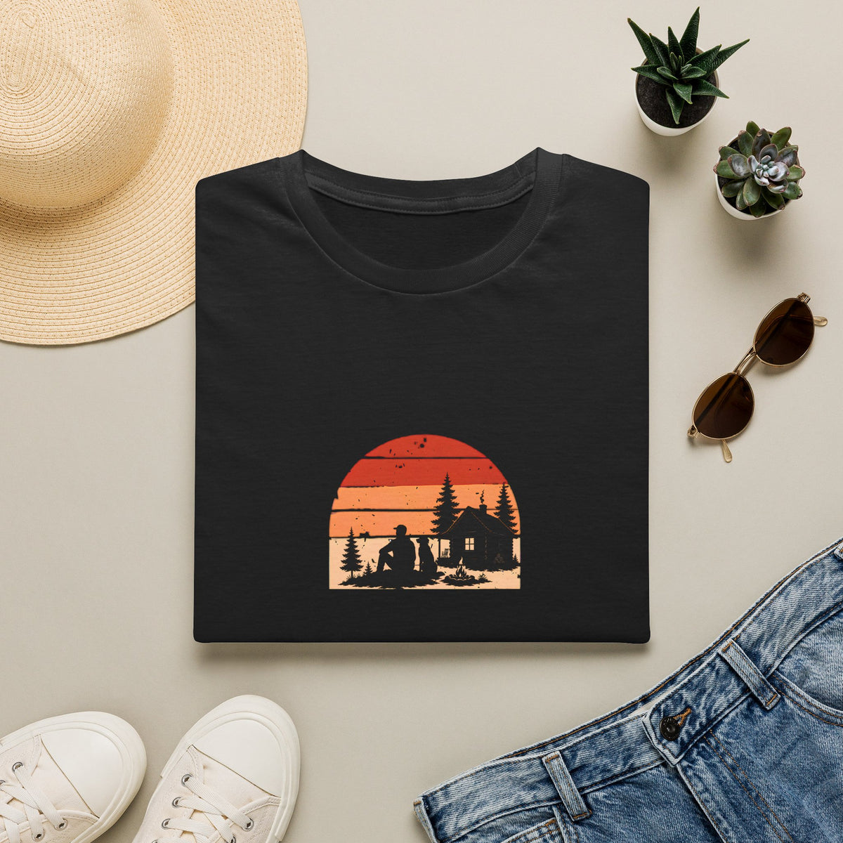 Cabin, Campfire & My Best Friend –  Supersoft Unisex T-Shirt