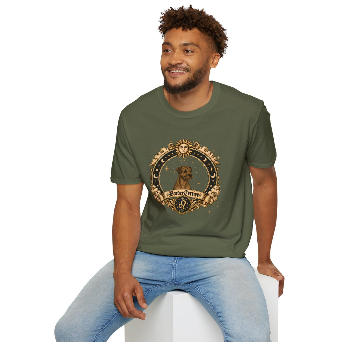 Zodiac Leo Border Terrier - Dog Horoscope Star Sign - Supersoft Unisex T-shirt