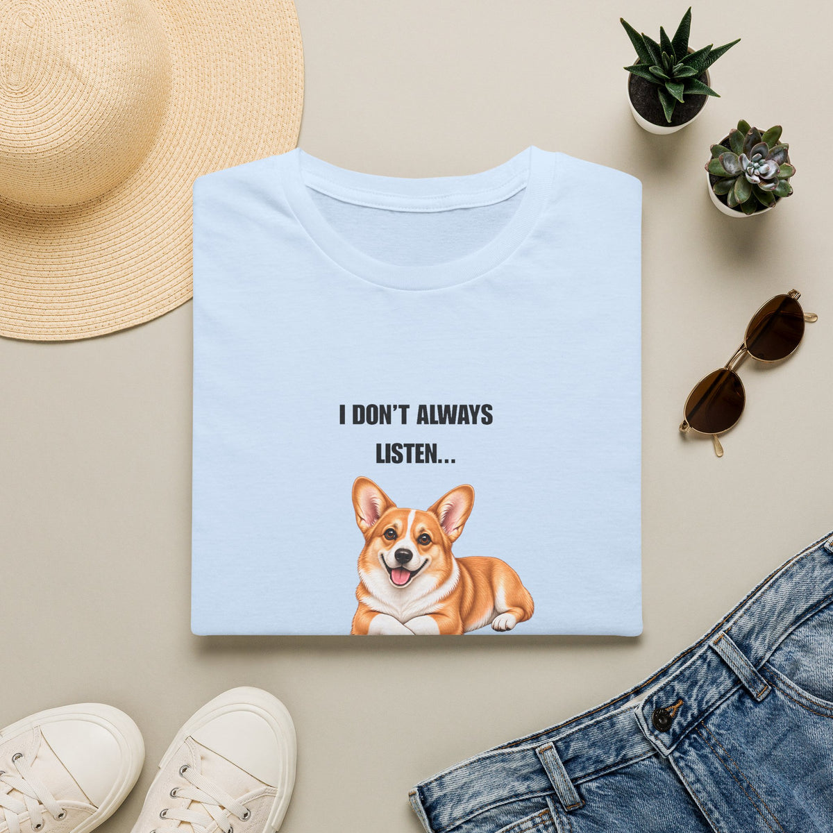 I Don’t Always Listen...But When I Do, I’m Asleep - Corgi Supersoft Unisex T-Shirt