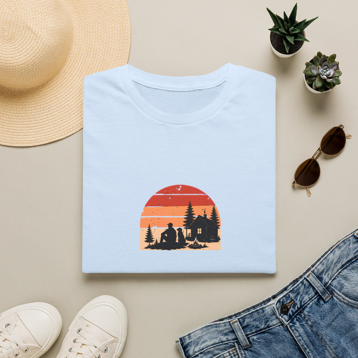 Cabin, Campfire & My Best Friend –  Supersoft Unisex T-Shirt