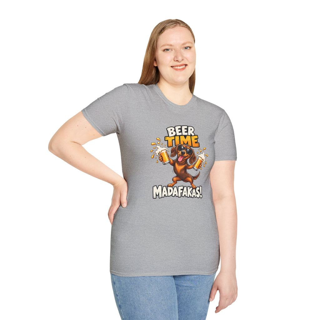 Beer Time, Madafakas! – Dachshund - Supersoft Unisex T-shirt