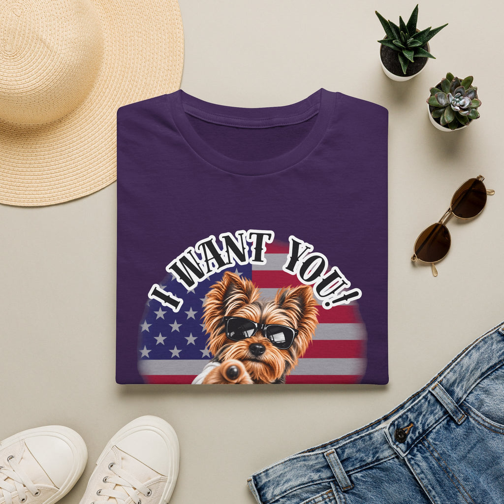 I WANT YOU!...To Throw the Ball! – Yorkshire Terrier - Supersoft Unisex T-shirt
