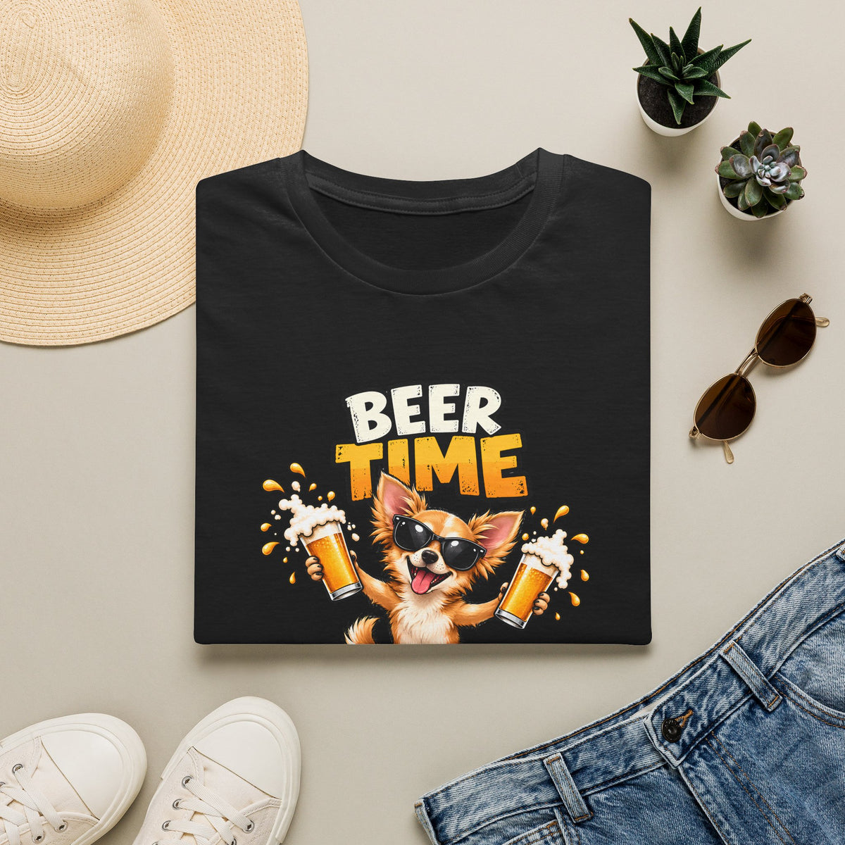 Beer Time, Madafakas! – Chihuahua - Supersoft Unisex T-shirt