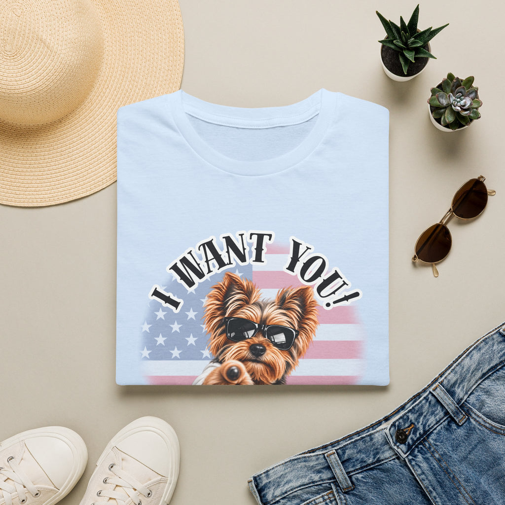 I WANT YOU!...To Rub My Belly! – Yorkshire Terrier - Supersoft Unisex T-shirt