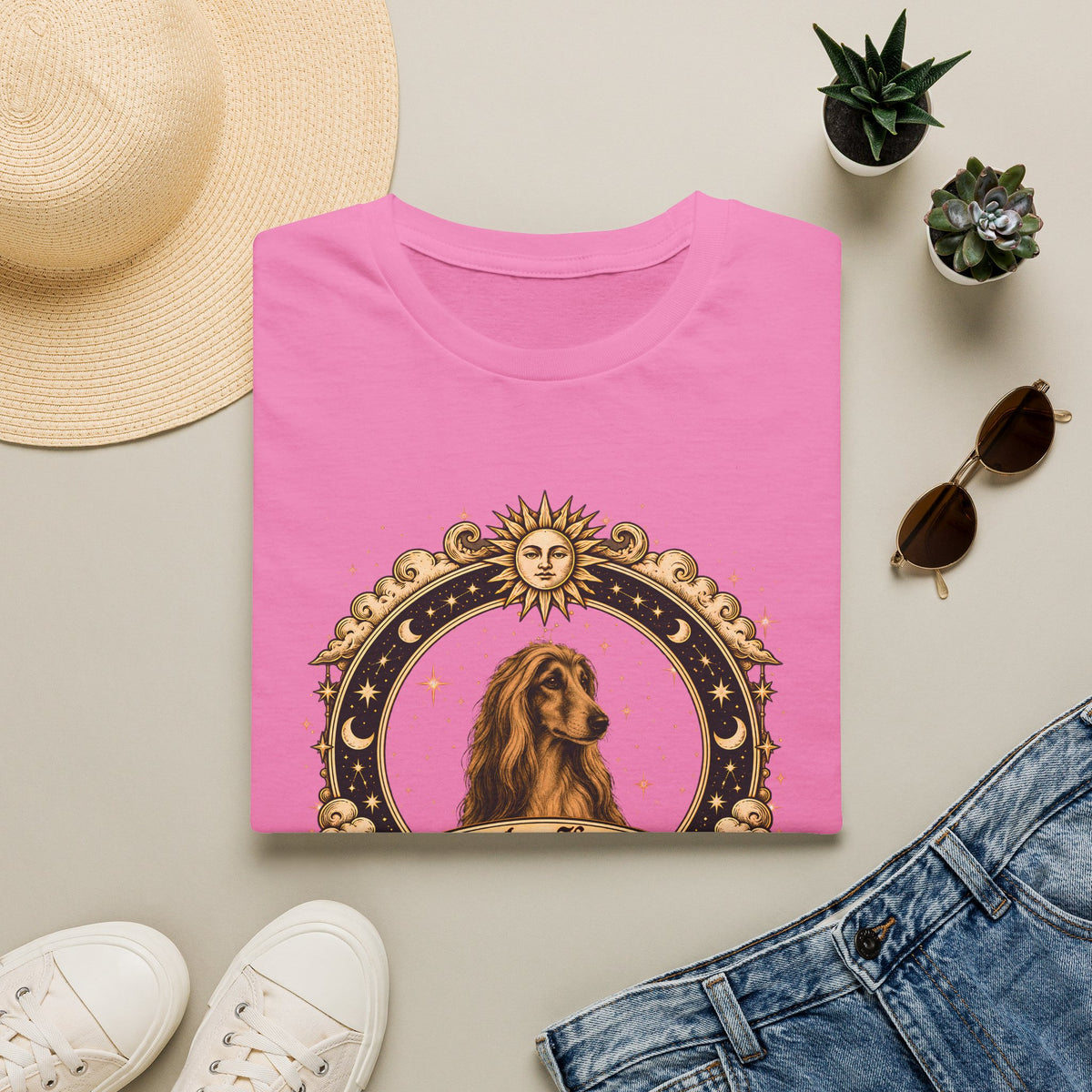 Zodiac Virgo Afghan Hound - Dog Horoscope Star Sign - Supersoft Unisex T-shirt