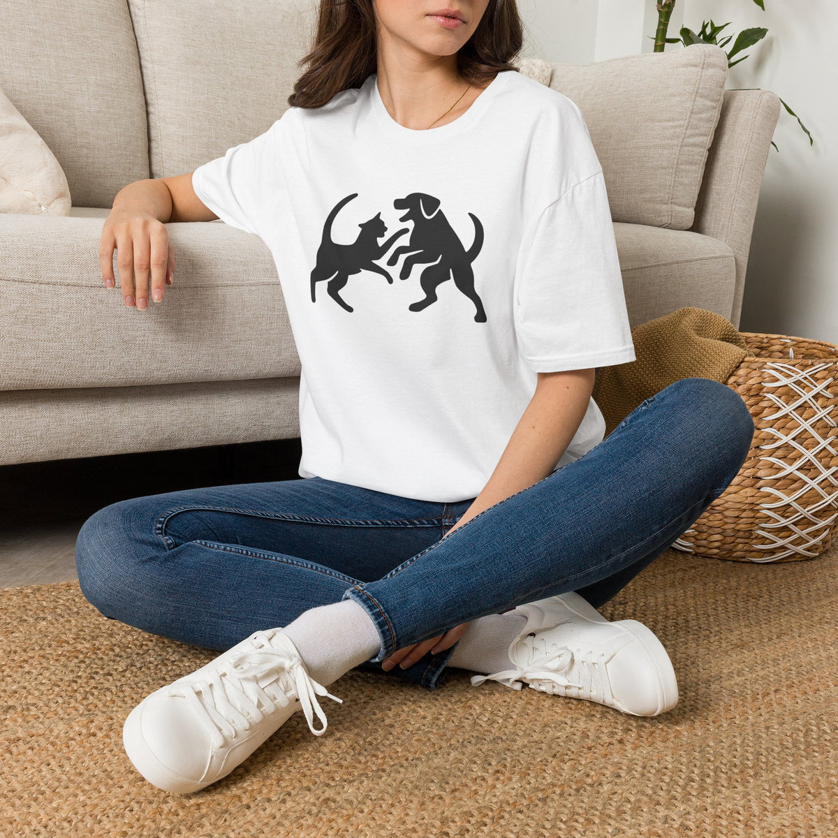 Cat and Dog  –  Supersoft Unisex T-Shirt