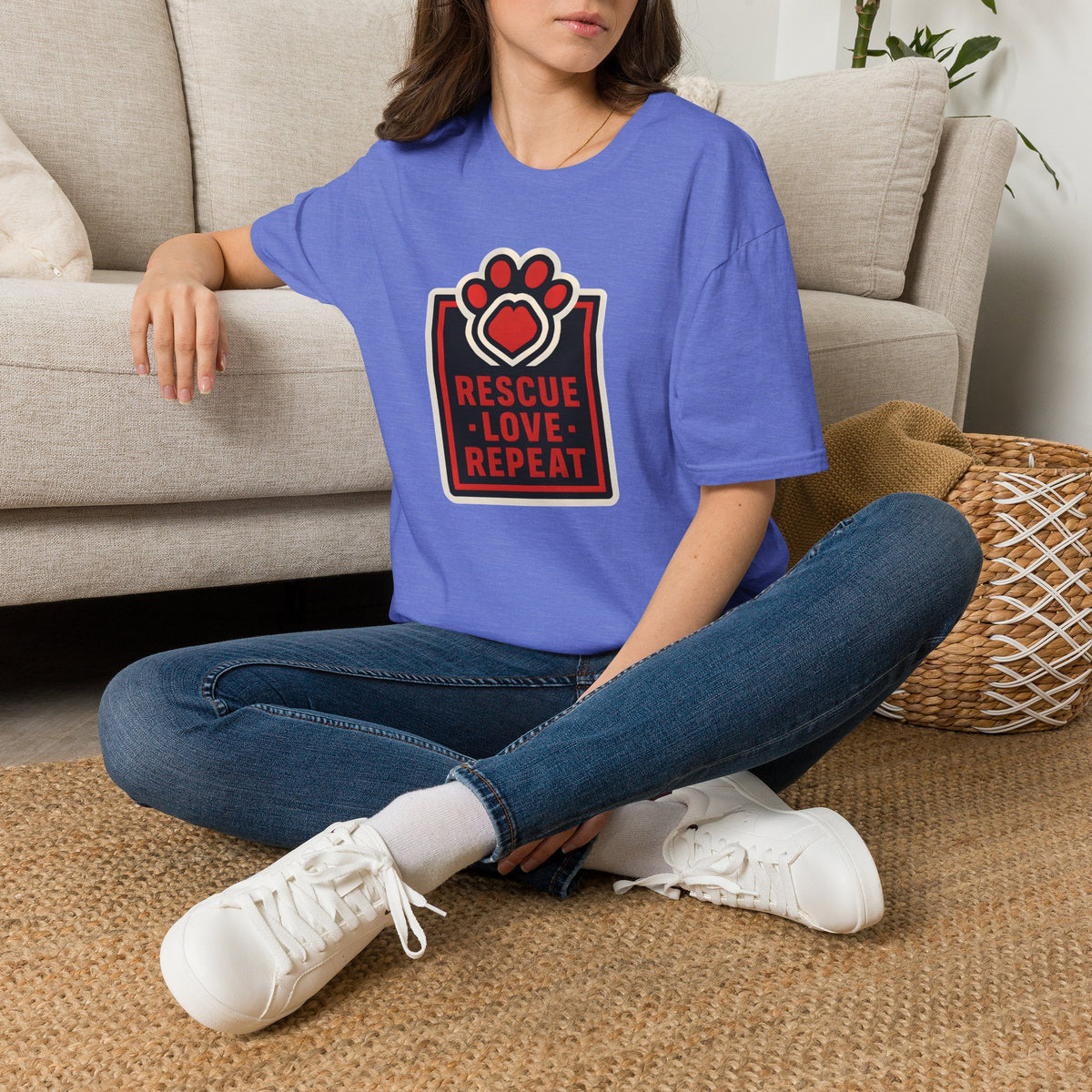 Rescue Love Repeat –  Supersoft Unisex T-Shirt