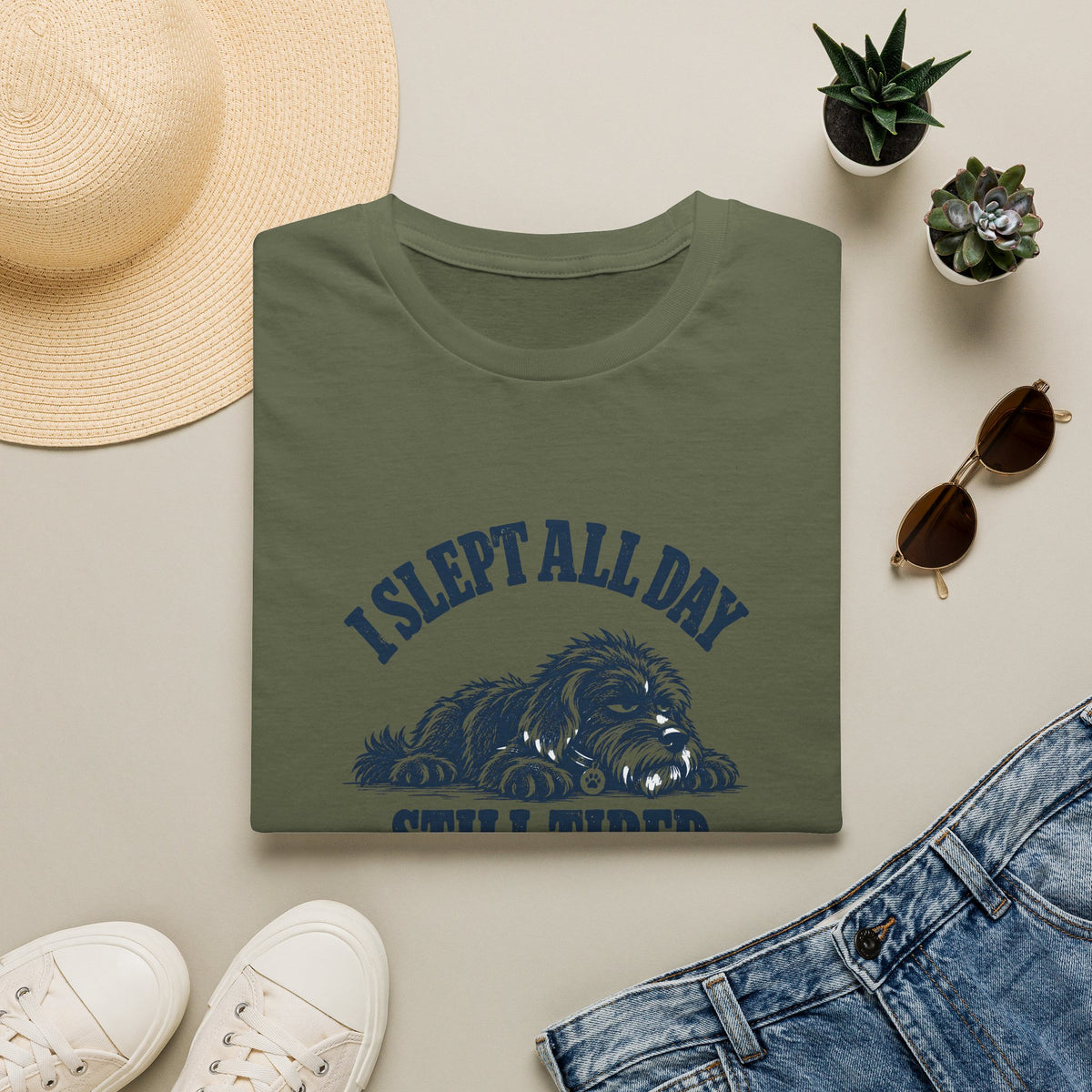 Grumpy Dog - I Slept All Day –  Supersoft Unisex T-Shirt