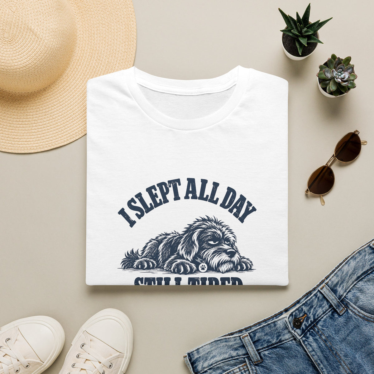 Grumpy Dog - I Slept All Day –  Supersoft Unisex T-Shirt