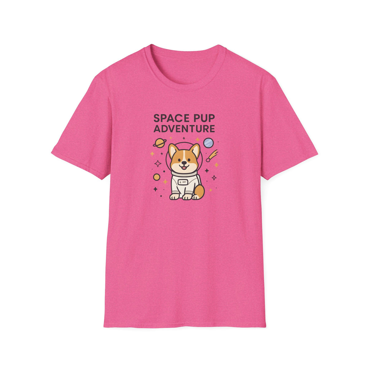 Space Pup Adventure Cute Kawaii –  Supersoft Unisex T-Shirt
