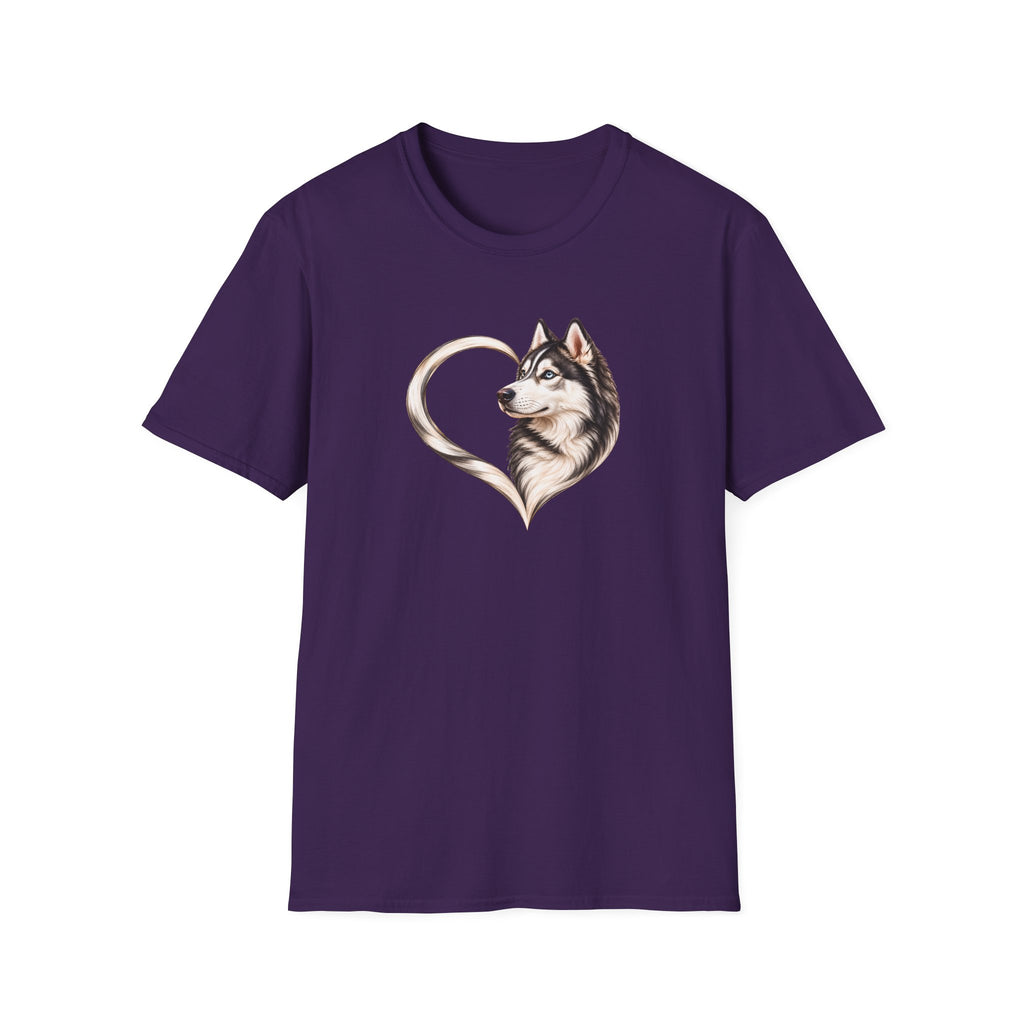 A Heart of Love – Siberian Husky - Supersoft Unisex T-shirt
