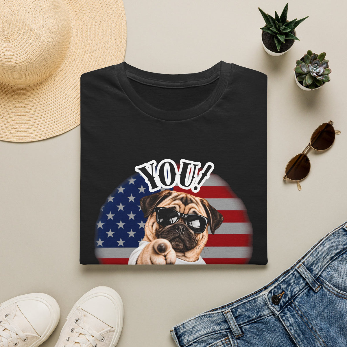 YOU!...Stay Cool! – Pug - Supersoft Unisex T-shirt
