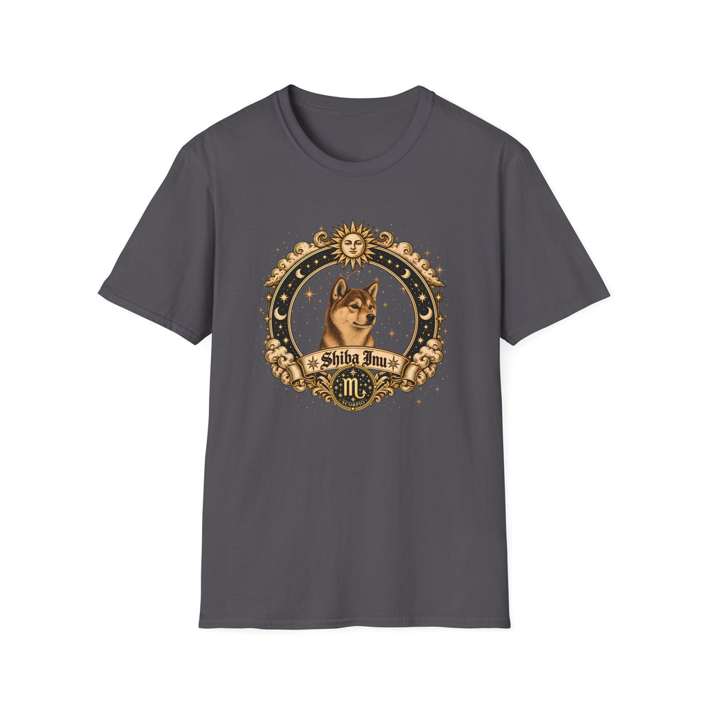 Zodiac Scorpio Shiba Inu - Dog Horoscope Star Sign - Supersoft Unisex Funny T-shirt