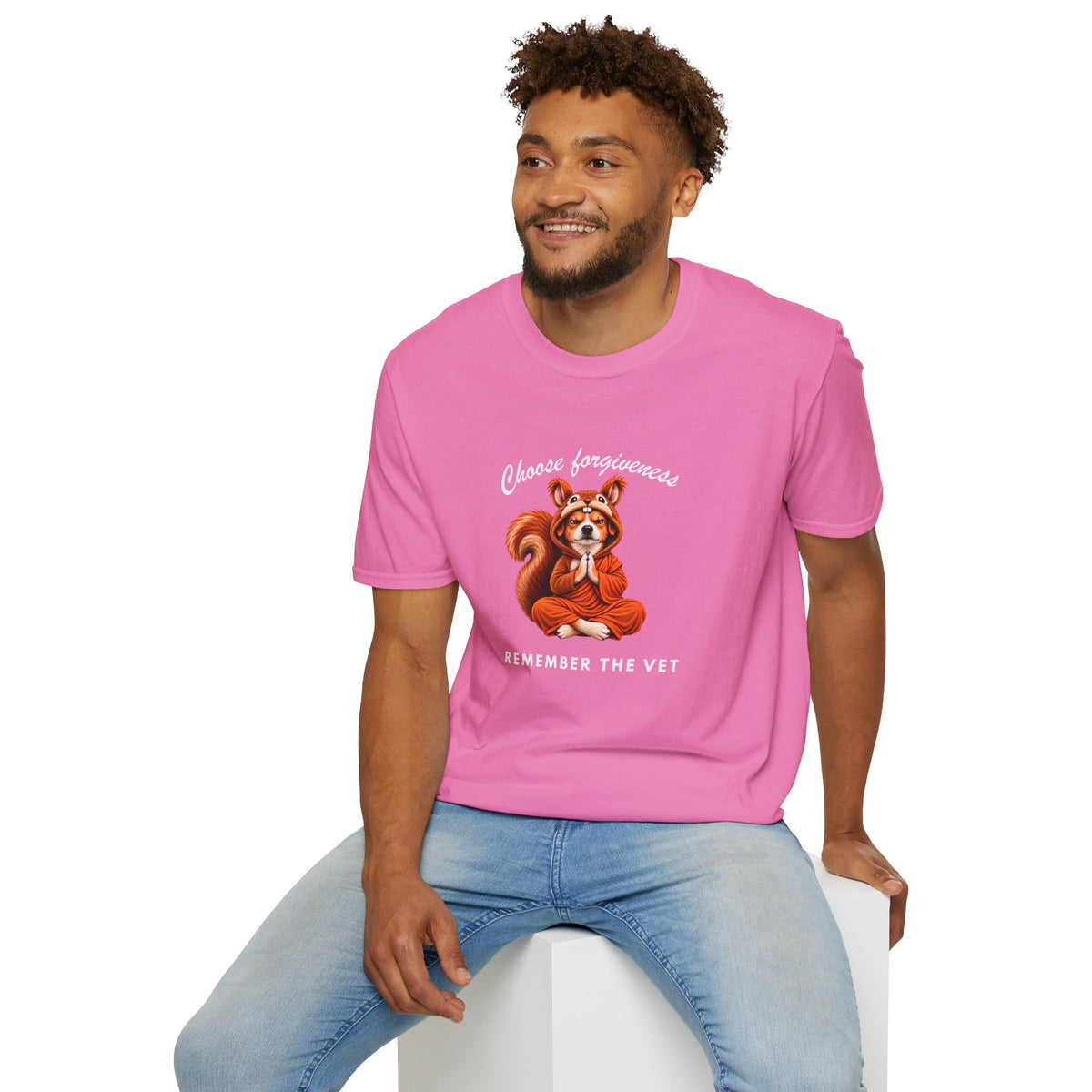 Good Boy's Guide to Enlightenment – Choose Forgiveness, Remember the Vet –  Supersoft Unisex T-Shirt