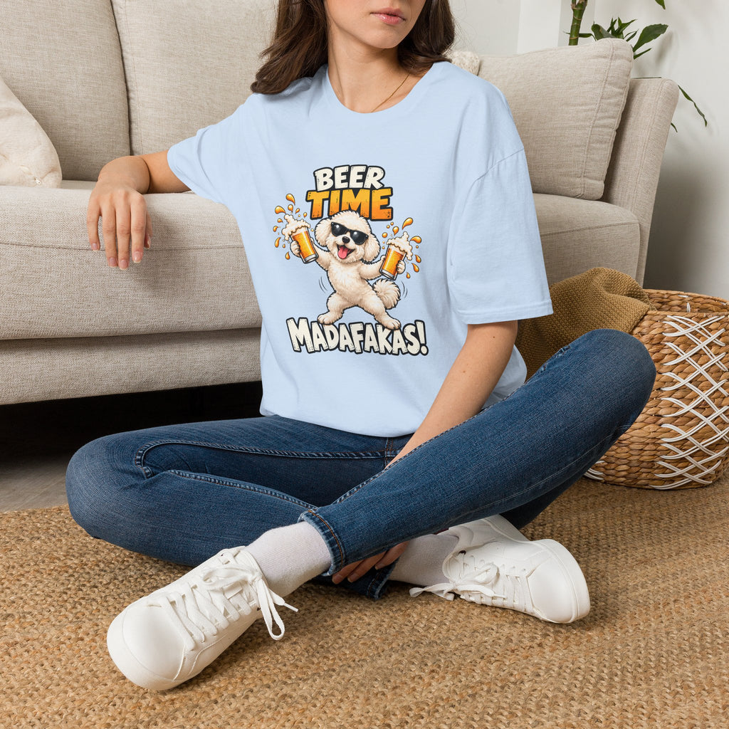 Beer Time, Madafakas! – Bichon Frise - Supersoft Unisex T-shirt