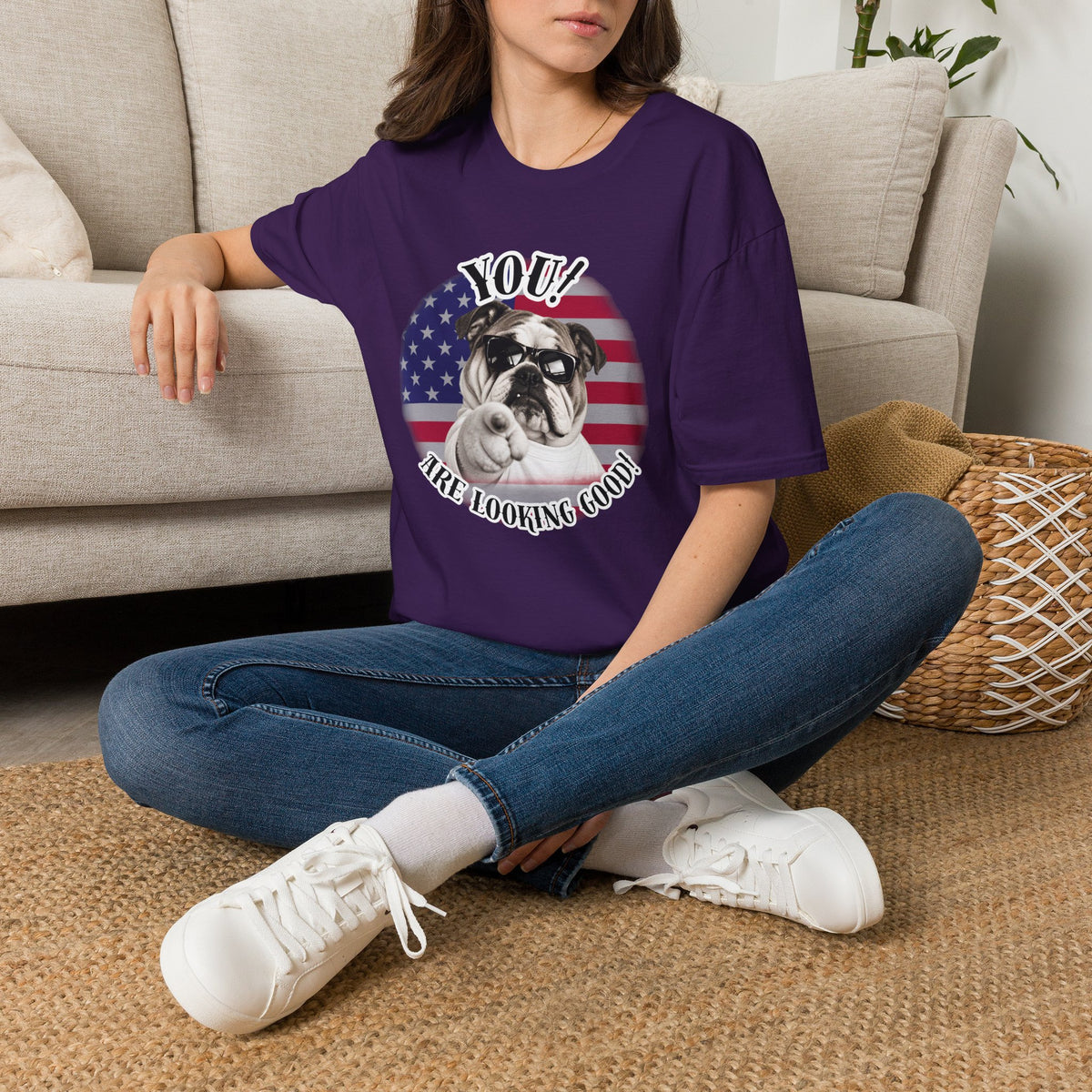 YOU!...Are Looking Good! – British Bulldog - Supersoft Unisex T-shirt