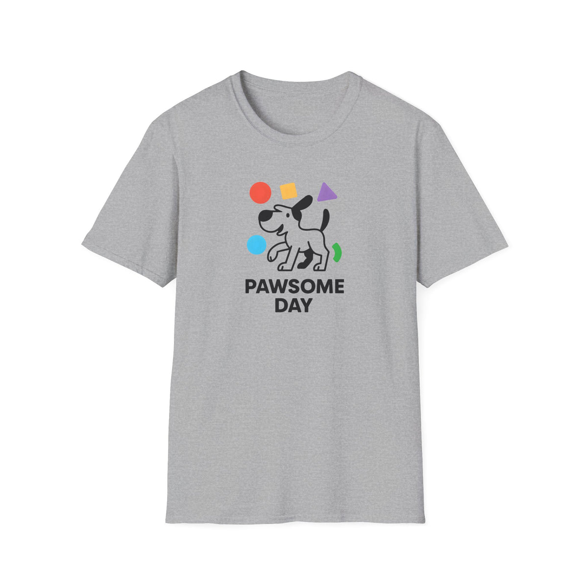 Dog with Colourful Shapes –  Supersoft Unisex T-Shirt