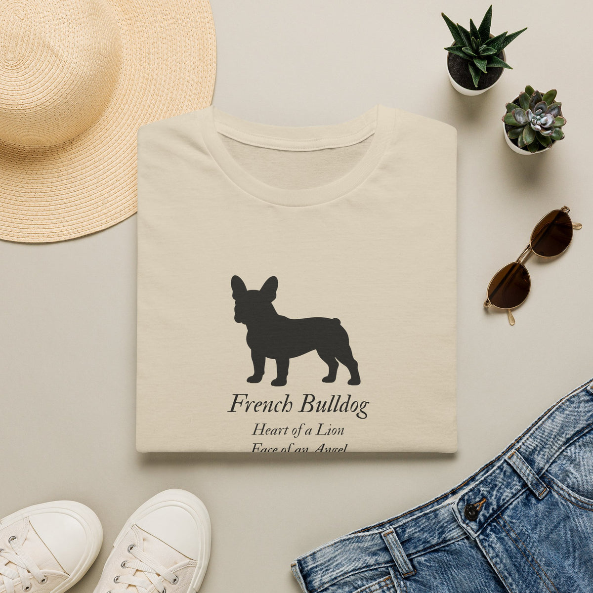 Heart of a Lion - French Bulldog – Supersoft Unisex T-Shirt