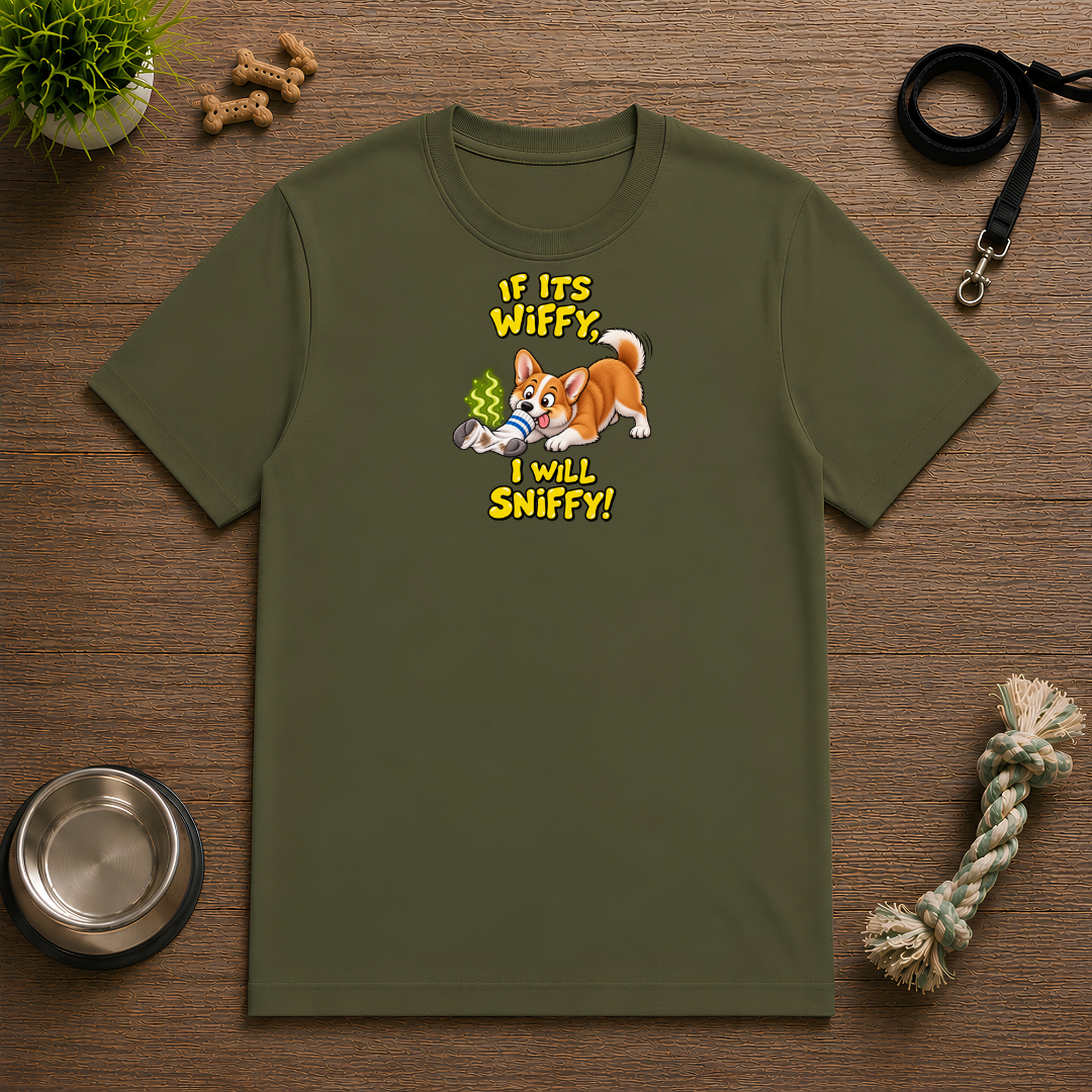 If It’s Wiffy, I Will Sniffy! – Funny Corgi T-Shirt