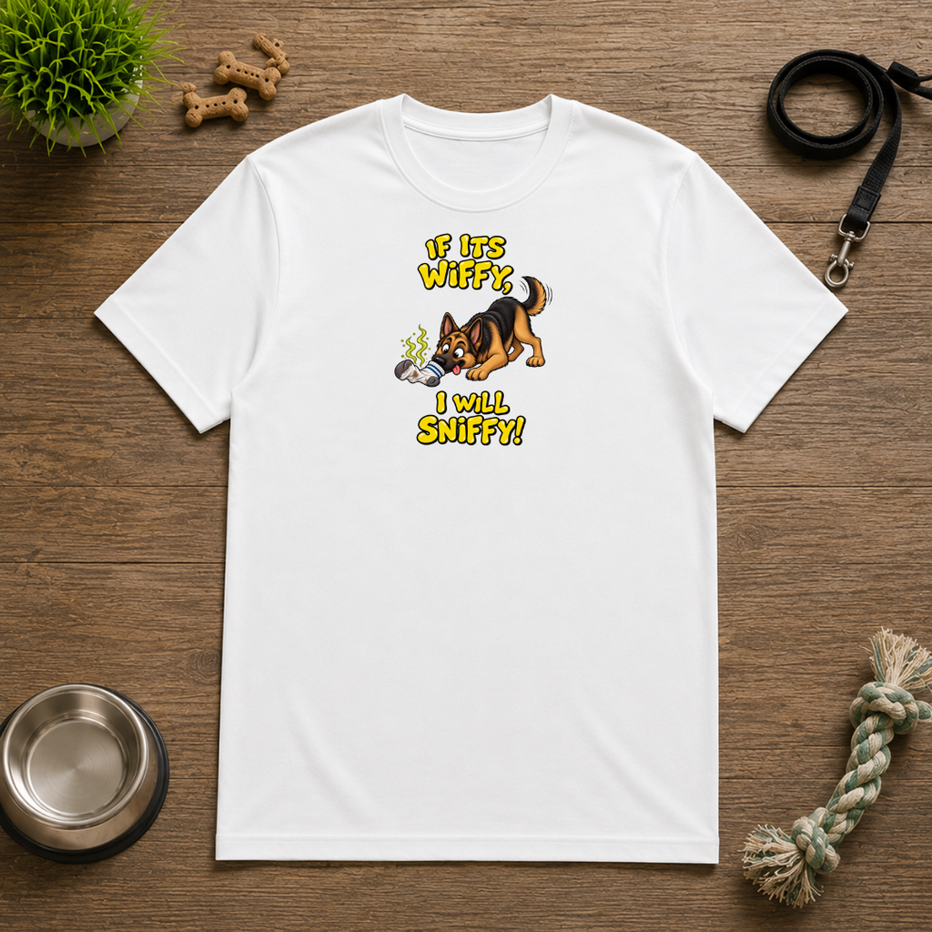 If It’s Wiffy, I Will Sniffy! – Funny German Shepherd T-Shirt