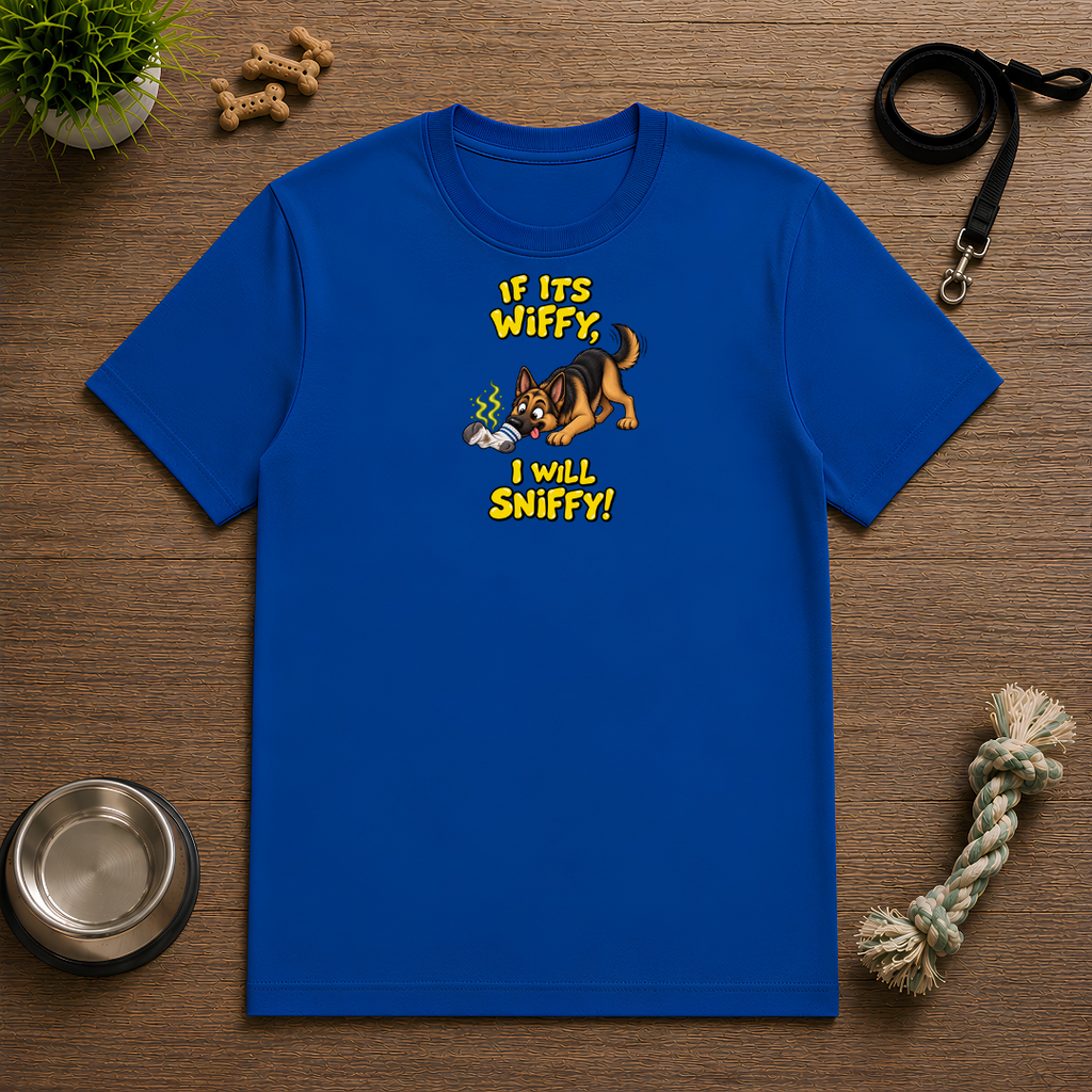 If It’s Wiffy, I Will Sniffy! – Funny German Shepherd T-Shirt