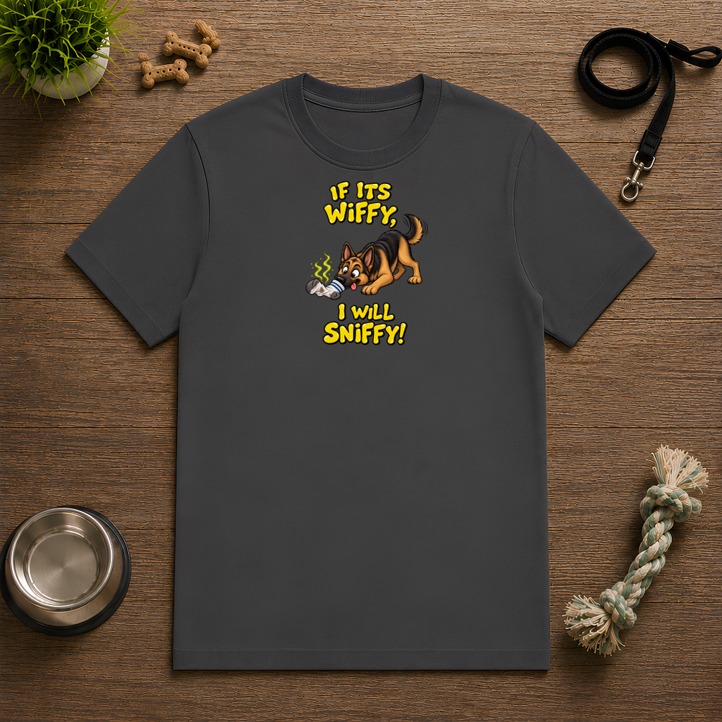 If It’s Wiffy, I Will Sniffy! – Funny German Shepherd T-Shirt